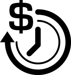 Clock With Dollar Sign Outline Drawing Svg Vector, Free Vectors File